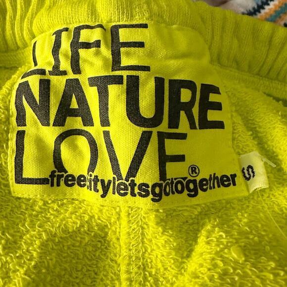 FREECITY 3/4 Cotton Sweatpants Jogger Glow Yellow Size Small - Picture 3 of 9
